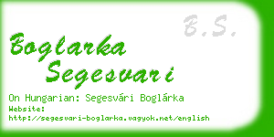boglarka segesvari business card